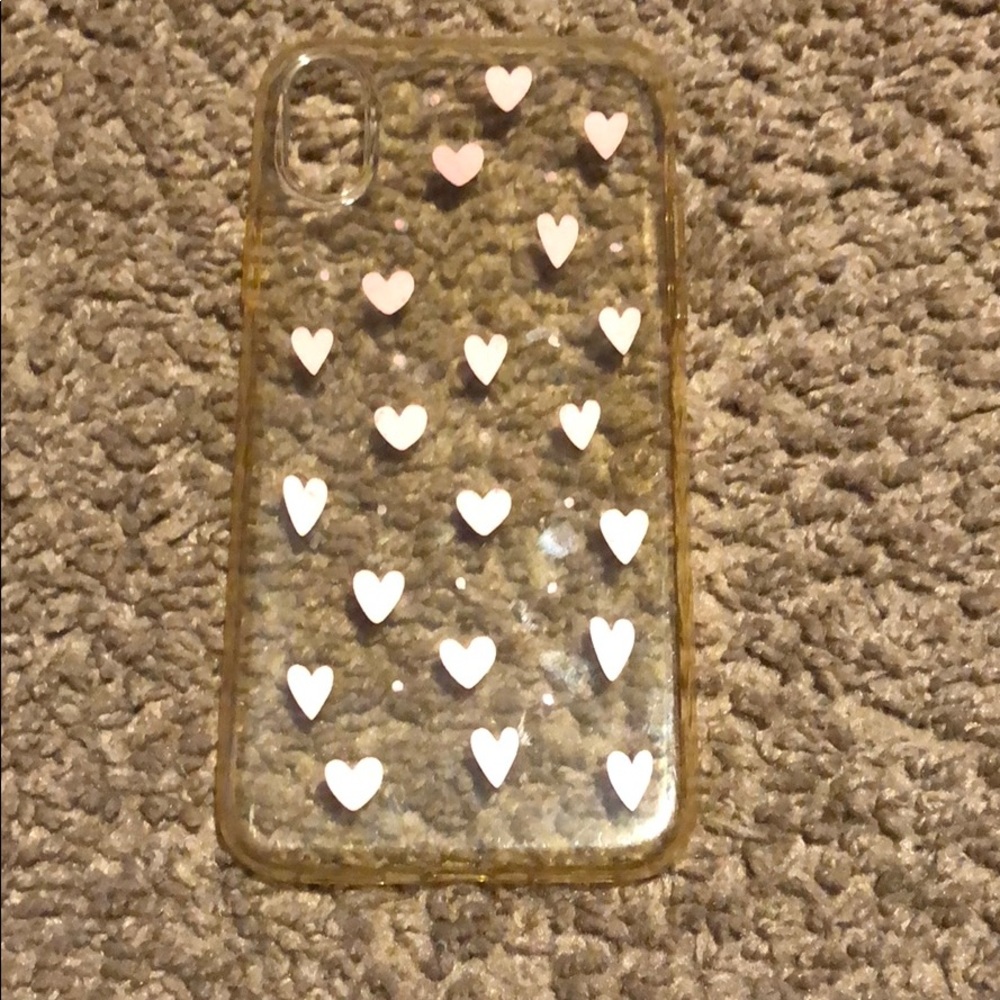 Pink Heart iPhone X Phone Case